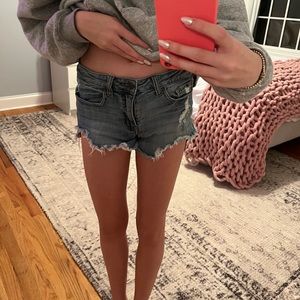 free people jean shorts!